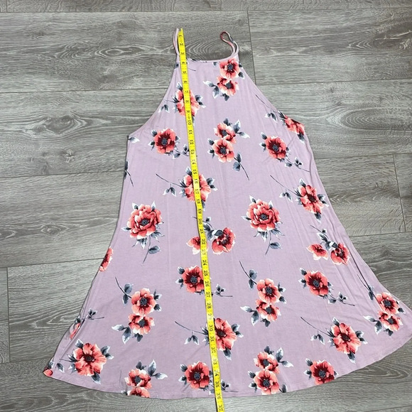 Forever 21+ Lavender Floral Sleeveless Swing Dress 1X - Picture 8 of 13